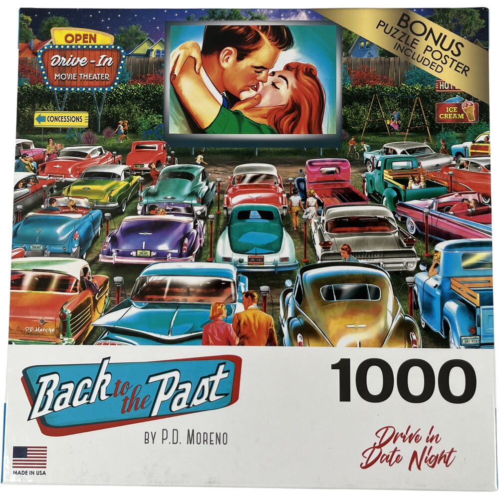 RoseArt Race Pit Row 1000 Piece Jigsaw Puzzle NIB